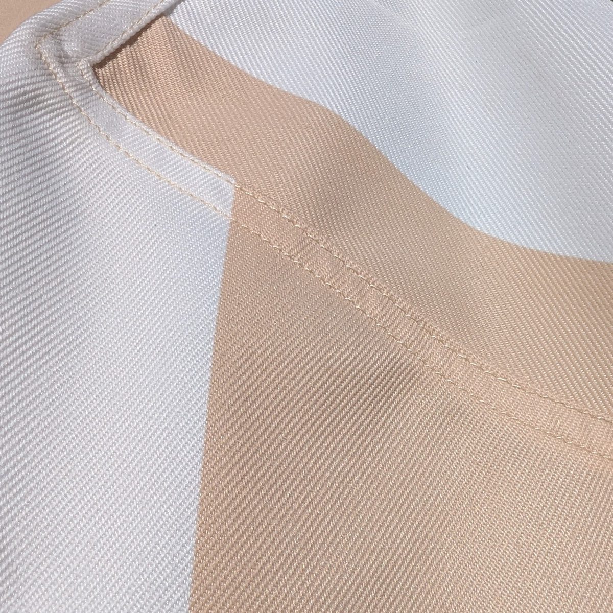 Close view of the reinforced stitching